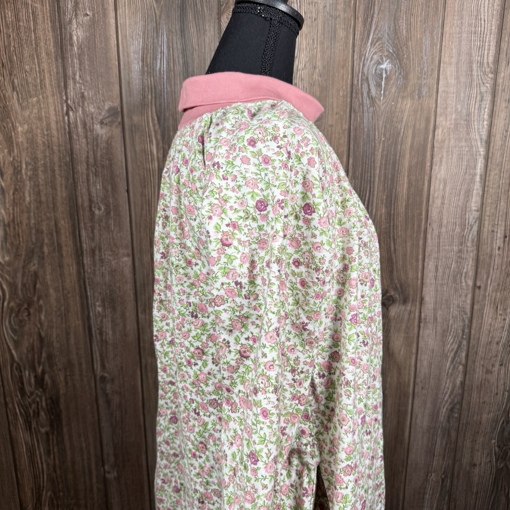 Vermont Country Store Nightgown‎ Sz M Pink Flannel Cotton Turtleneck Cottagecore - Picture 10 of 16